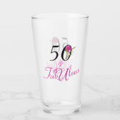 Verre 50 et Fabuleux anniversaire avec accent rose Fleur (Dos)
