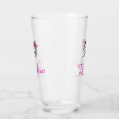 Verre 50 et Fabuleux anniversaire avec accent rose Fleur (Gauche)