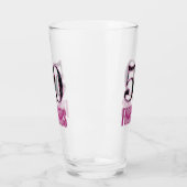 Verre 50 & Fabulous Pink Black Typographie 50e anniversa (Gauche)