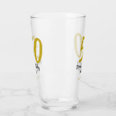 Verre 50e anniversaire ajouter nom date année noire modè (Gauche)