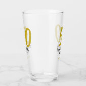 Verre 50e anniversaire ajouter nom date année noire modè (Droite)