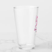 Verre 50e anniversaire ajouter nom date année rose rouge (Droite)