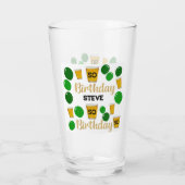 Verre 50e anniversaire bières et ballons verts Coupe de  (Dos)