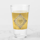 Verre 50e anniversaire de Mariage d'or (Devant)