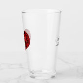 Verre 50e anniversaire de Mariage Roses rouges Coeur élé (Gauche)