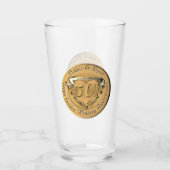 Verre 50e anniversaire du Mariage Emblème d'or (Devant)