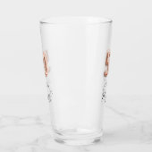 Verre 50e anniversaire rose or nom (Gauche)