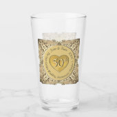 Verre 50ème Anniversaire de Mariage d'or (Devant)