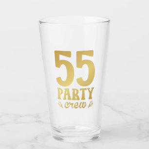 Verre 55 Équipe de fête 55e Anniversaire Boire