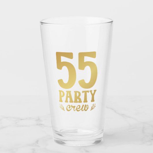 Verre 55 Équipe de fête 55e Anniversaire Boire (Devant)
