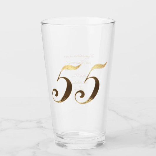 Verre 55e anniversaire du Mariage Emeraude (Devant)