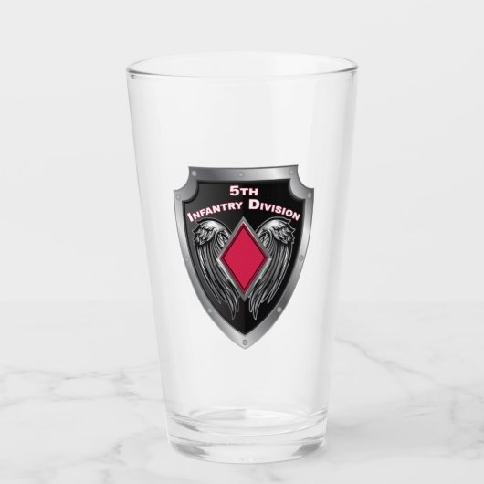 Verre 5e division d'infanterie Bouclier personnalisé (Devant)