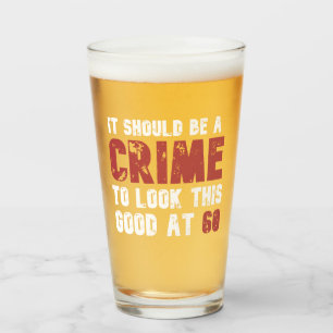 Verre 60 Ans Amusant 60e Anniversaire Distressé