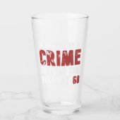 Verre 60 Ans Amusant 60e Anniversaire Distressé (Devant)