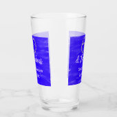 Verre 60 & fabuleux anniversaire bleu argent ajouter nom (Gauche)