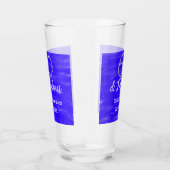 Verre 60 & fabuleux anniversaire bleu argent ajouter nom (Droite)