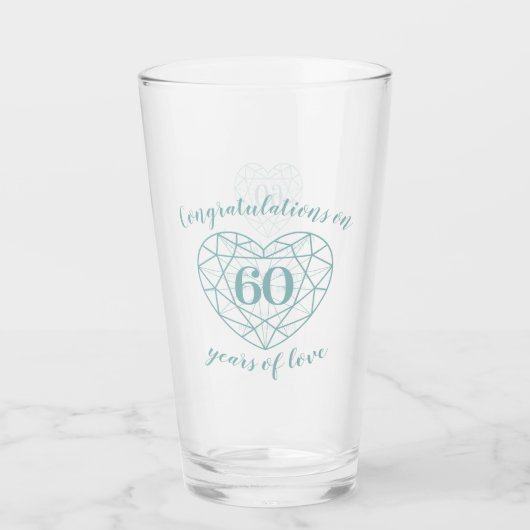 Verre 60e anniversaire 60 ans sur mesure (Devant)