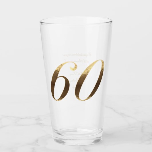 Verre 60e anniversaire du Mariage Diamond (Devant)