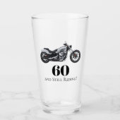 Verre 60e anniversaire Motorcycle Thème Cool Party (Devant)
