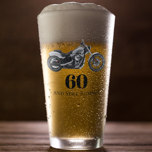 Verre 60e anniversaire Motorcycle Thème Cool Party