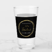 Verre 60th Birthday Black Gold Personalized Party Favor (Devant)