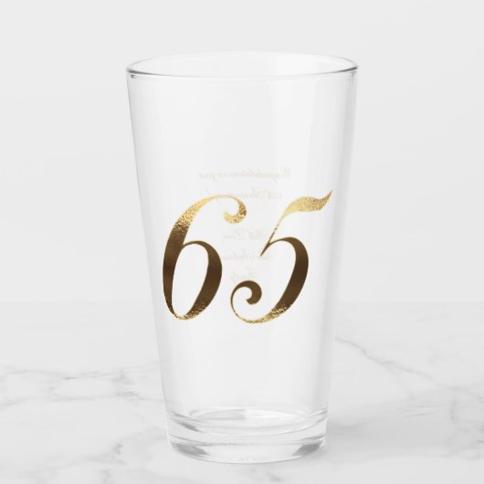 Verre 65e anniversaire de l'anniversaire du Mariage du s (Devant)