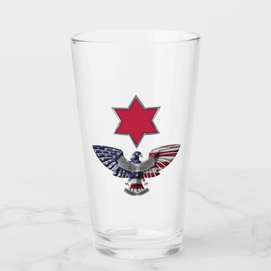 Verre 6e division d'infanterie "Red Star" (Devant)