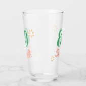 Verre 80e anniversaire Funny 80 alors que Floral (Gauche)