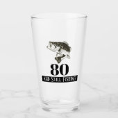 Verre 80e anniversaire gros achigan pêche Hommes (Devant)