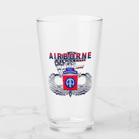 Verre 82e escarmouches à drapeau américain de la Divisio (Devant)