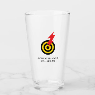 Verre 86 FWS Bullseye - Hill AFB UT Pint Glass