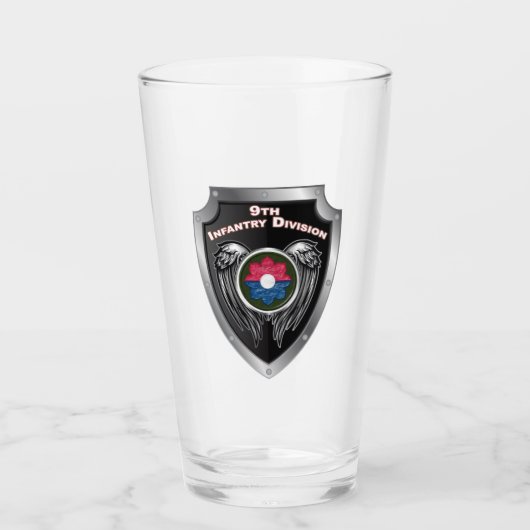Verre 9e division d'infanterie Bouclier vétéran (Devant)