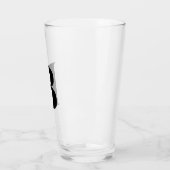 Verre à bière à initiale monogramme moderne (Gauche)