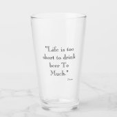 Verre à bière avec citation drôle (Devant)