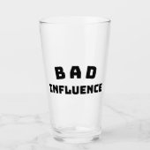 Verre à bière BAD Influence – Typographie noire gr (Devant)
