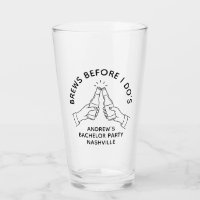 Verre à bière de pint pour l'enterrement de vie de