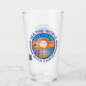 Verre à bière Découvrir le monde avec Chris (Dos)