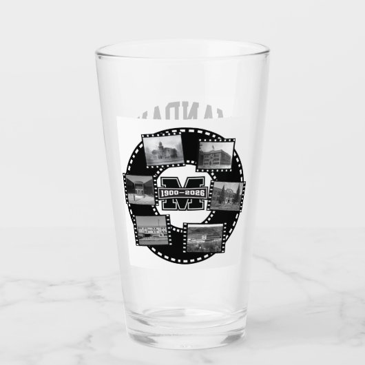 Verre à bière demi pinte Mandan Braves (Devant)