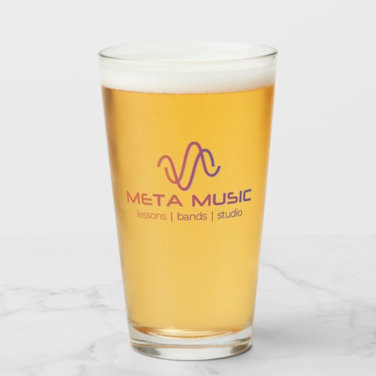 Verre à bière Meta Music (Devant (rempli))