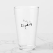 Verre à bière monogrammé avec une typographie simp (Dos)