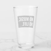Verre à bière No Music No Life – Noir et blanc gra (Dos)