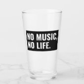 Verre à bière No Music No Life – Noir et blanc gra (Devant)