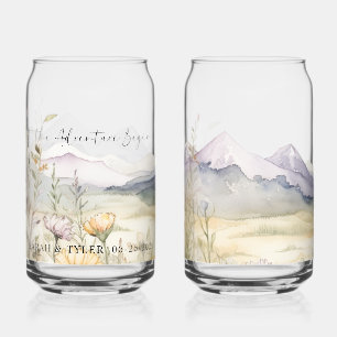 Verre à bière personnalisé à l'aquarelle de montag