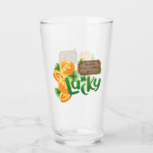 Verre à bière Pièce Chanceuse (Devant)