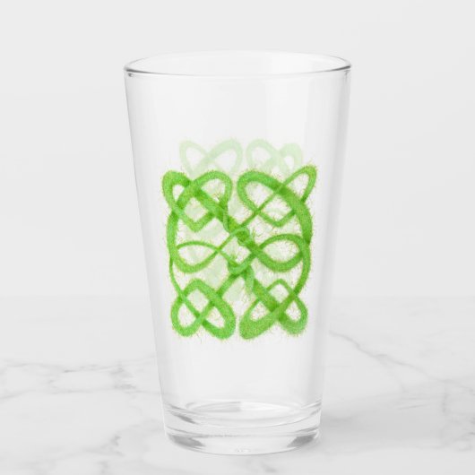 Verre à bière Pint GREEN CELTIC KNOT (Devant)