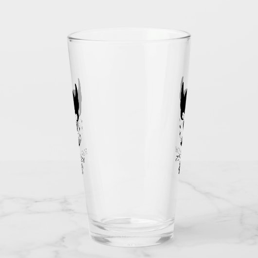 Verre à bière Puppy Play noir (Gauche)