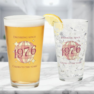 Verre à bière rétro 50e anniversaire 1976 