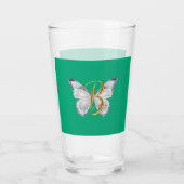 Verre à bière vert trèfle Lettre B - St. Patrick (Dos)
