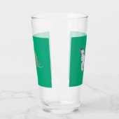 Verre à bière vert trèfle Lettre B - St. Patrick (Gauche)