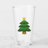 Verre à boire avec motif d'arbre de Noël (Devant)